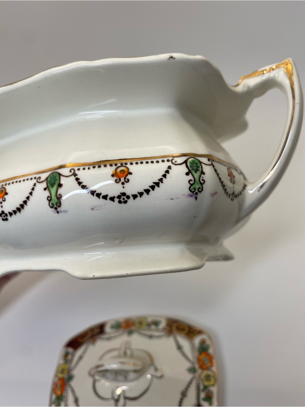 Alfred Meakin England Solway Maroon octagonal‎ covered vegetable dish Vintage - Picture 6 of 11